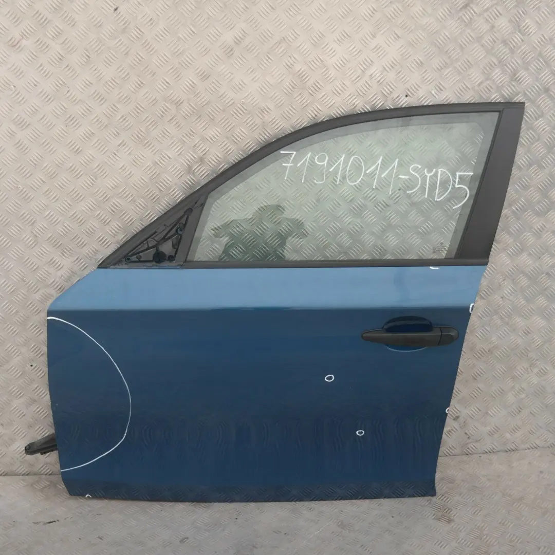 Door Front Left N/S Sydney Blau Blue - A19 to BMW 1 SERIES 5 E87 E87N LCI with Part number 7191011 BMW 1 SERIES 5 E87 E87N LCI Door Front Left N/S Sydney Blau Blue - A19 - SKU 7191011-SYD5 - Part number 7191011