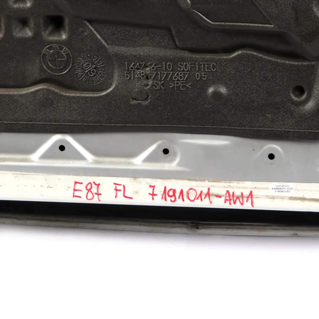 BMW 1 E87 Door Front Left N/S Alpinweiss 3 Alpine White - 300 - SKU 7191011-AW1 - Part number 7191011