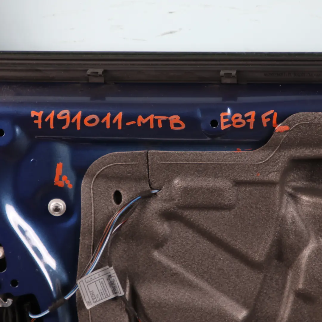 Door Front Left N/S Montegoblau Montego Blue Blau A51 to BMW 1 Series E87 E87N with Part number 7191011 BMW 1 Series E87 E87N Door Front Left N/S Montegoblau Montego Blue Blau A51 - SKU 7191011-MTB - Part number 7191011