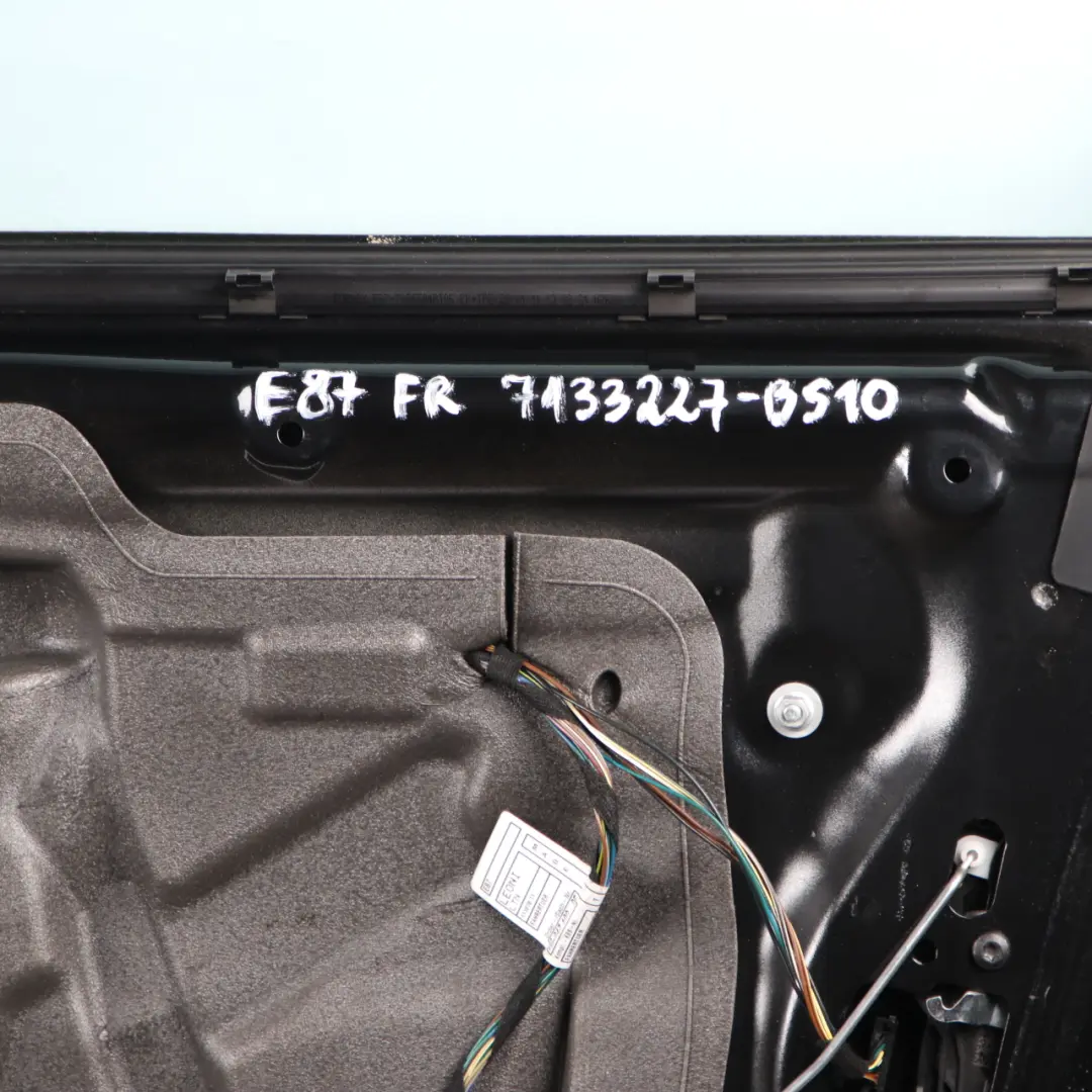 Door Front Right O/S Black Sapphire Metallic - 475 to BMW E87 with Part number 7191012 BMW E87 Door Front Right O/S Black Sapphire Metallic - 475 - SKU 7191012-BS10 - Part number 7191012