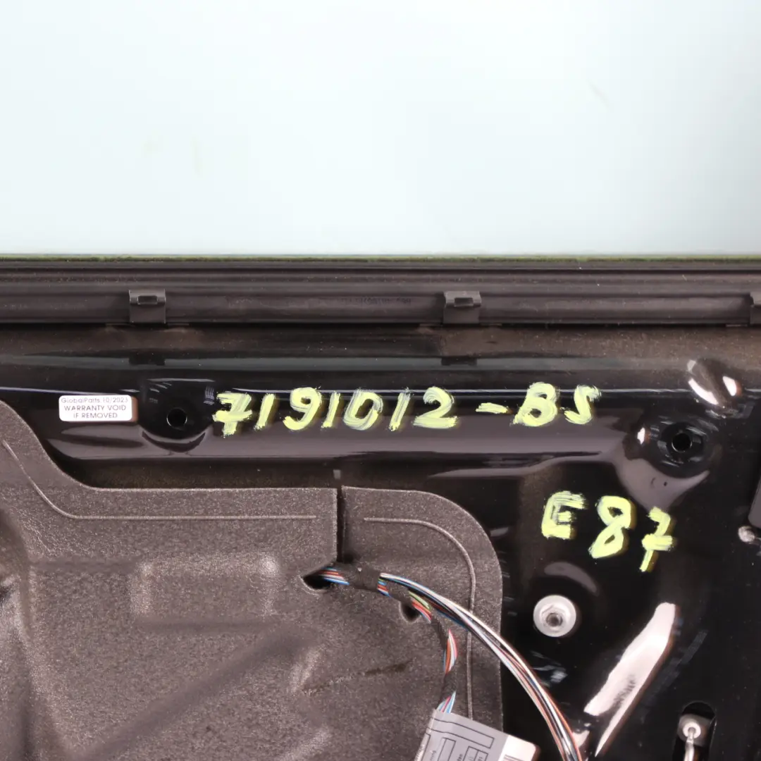 Door Front Right O/S Black Sapphire Metallic - 475 to BMW E87 with Part number 7191012 BMW E87 Door Front Right O/S Black Sapphire Metallic - 475 - SKU 7191012-BS - Part number 7191012