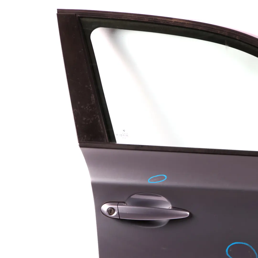 BMW 1 Series 5 E87 Door Front Right O/S Quarzblau Blue Blau Metallic - A18 - SKU 7191012-QB5 - Part number 7191012
