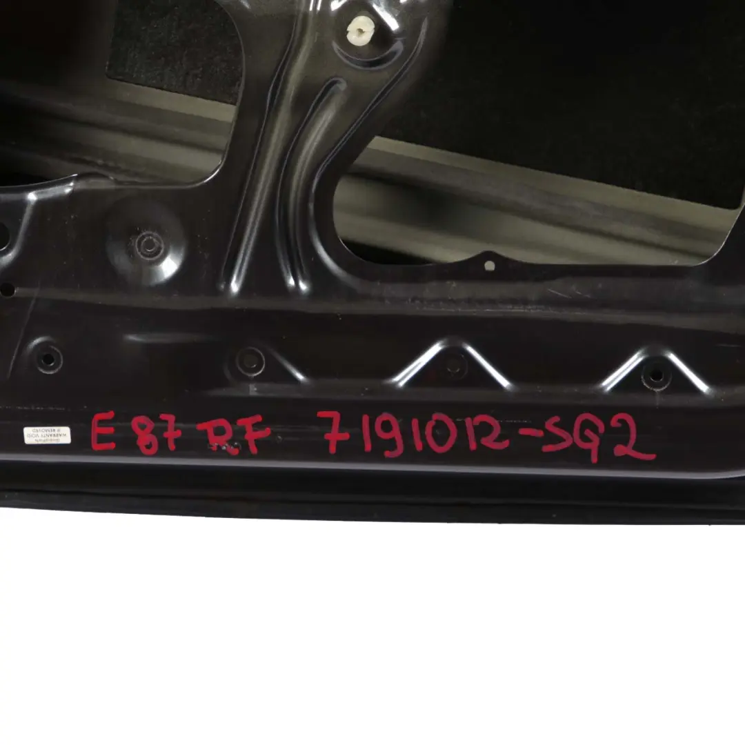 Door Front Right O/S Sparkling Graphite Metallic - A22 to BMW 1 Series E87 with Part number 7191012 BMW 1 Series E87 Door Front Right O/S Sparkling Graphite Metallic - A22 - SKU 7191012-SG2 - Part number 7191012