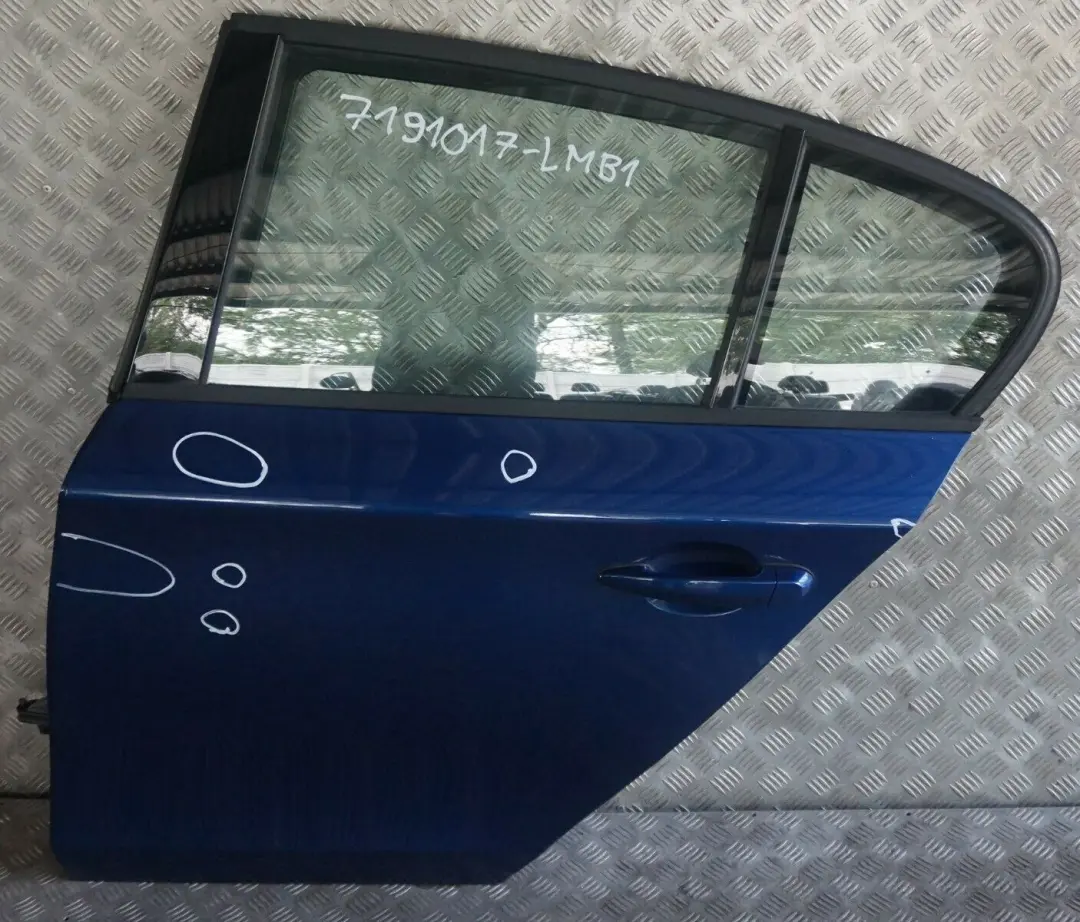 Door Rear Left N/S Le Mans Blau Blue Metallic - 381 to BMW 1 Series 1 E87 E87N with Part number 7191017 BMW 1 Series 1 E87 E87N Door Rear Left N/S Le Mans Blau Blue Metallic - 381 - SKU 7191017-LMB1 - Part number 7191017