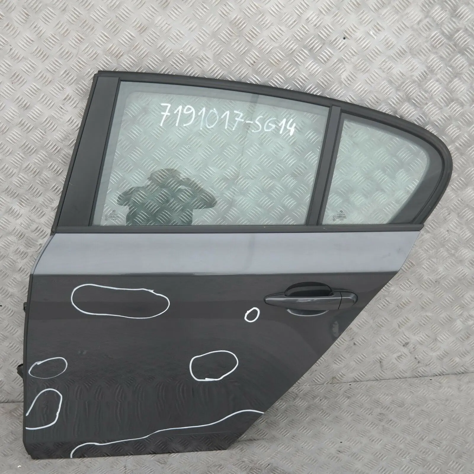 BMW 14 E87 E87N Puerta Trasera Izquierda Sparkling Graphite Metallic - A22