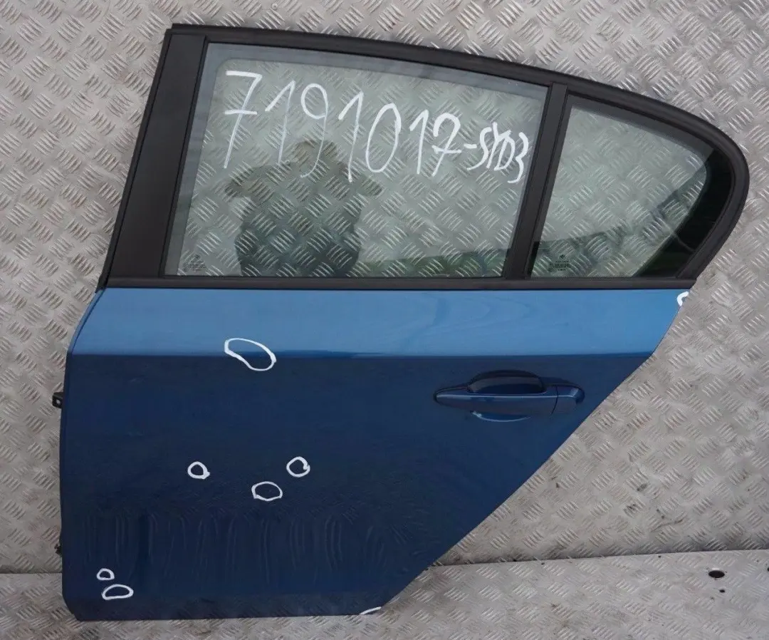 Door Rear Left N/S Sydneyblau Sydney Blue - A19 to BMW 1 SERIES 3 E87 E87N with Part number 7191017 BMW 1 SERIES 3 E87 E87N Door Rear Left N/S Sydneyblau Sydney Blue - A19 - SKU 7191017-SYD3 - Part number 7191017
