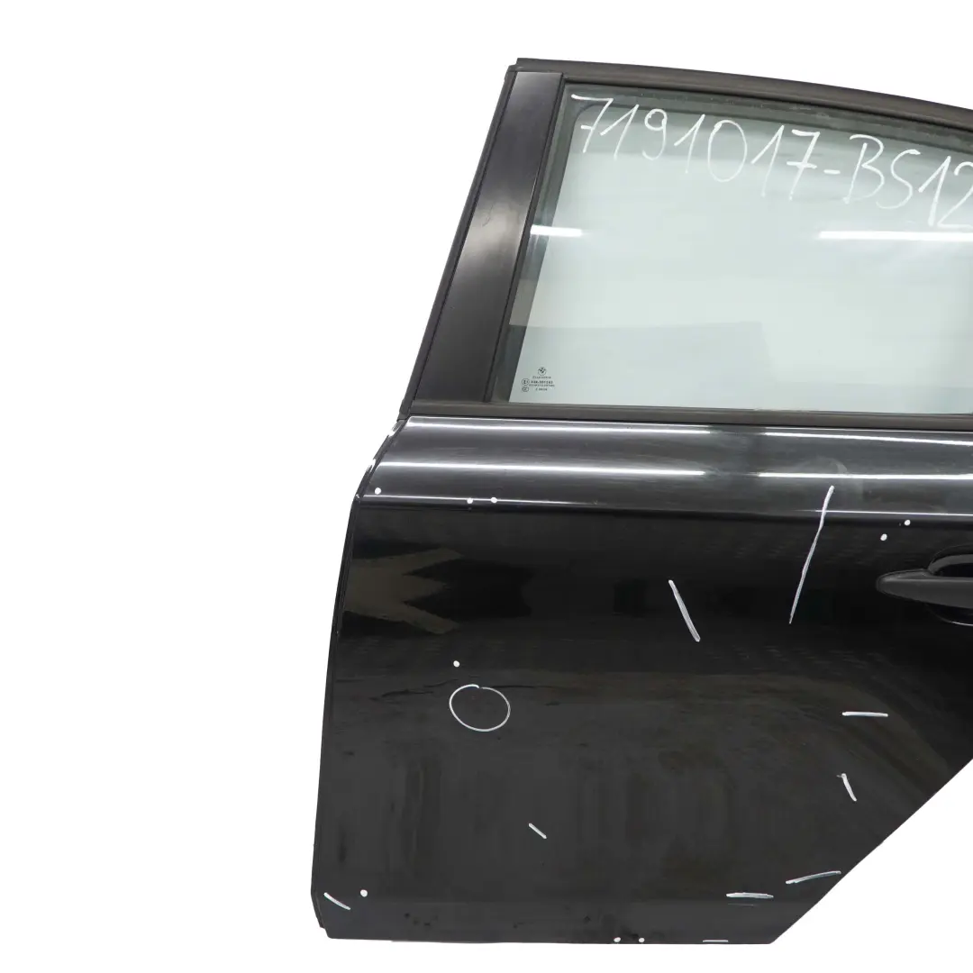 Door Rear Left N/S Black Sapphire Metallic - 475 to BMW 1 SERIES 12 E87 E87N with Part number 7191017 BMW 1 SERIES 12 E87 E87N Door Rear Left N/S Black Sapphire Metallic - 475 - SKU 7191017-BS12 - Part number 7191017