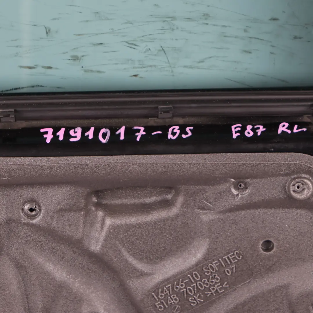 Door Rear Left N/S Black Sapphire Metallic - 475 to BMW 1 Series 2 E87 with Part number 7191017 BMW 1 Series 2 E87 Door Rear Left N/S Black Sapphire Metallic - 475 - SKU 7191017-BS2 - Part number 7191017