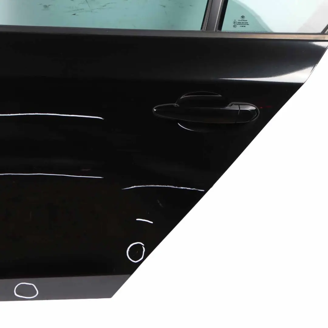 Door Rear Left N/S Black Sapphire Metallic - 475 to BMW E87 with Part number 7191017 BMW E87 Door Rear Left N/S Black Sapphire Metallic - 475 - SKU 7191017-BS5 - Part number 7191017