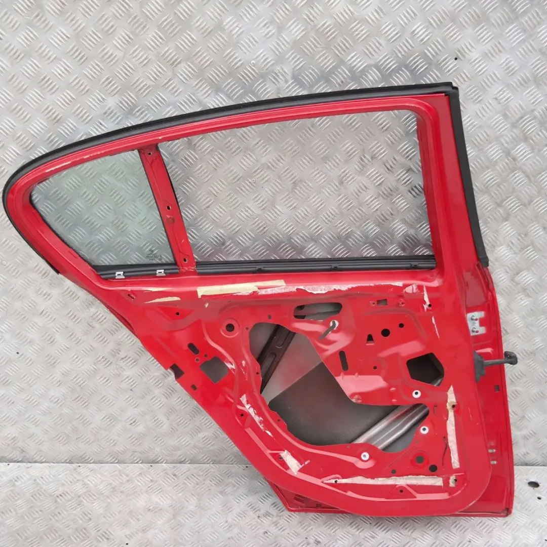 Door rear left N/S Karmesinrot Red Rot - A61 to BMW 1 SERIES 4 E87 E87N with Part number 7191017 BMW 1 SERIES 4 E87 E87N Door rear left N/S Karmesinrot Red Rot - A61 - SKU 7191017-KAR4 - Part number 7191017