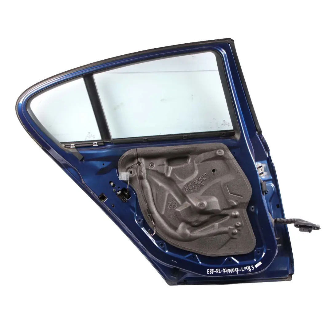 Door Rear Left N/S Le Mans Blau Blue Metallic - 381 to BMW 1 Series E87 3 with Part number 7191017 BMW 1 Series E87 3 Door Rear Left N/S Le Mans Blau Blue Metallic - 381 - SKU 7191017-LMB3 - Part number 7191017