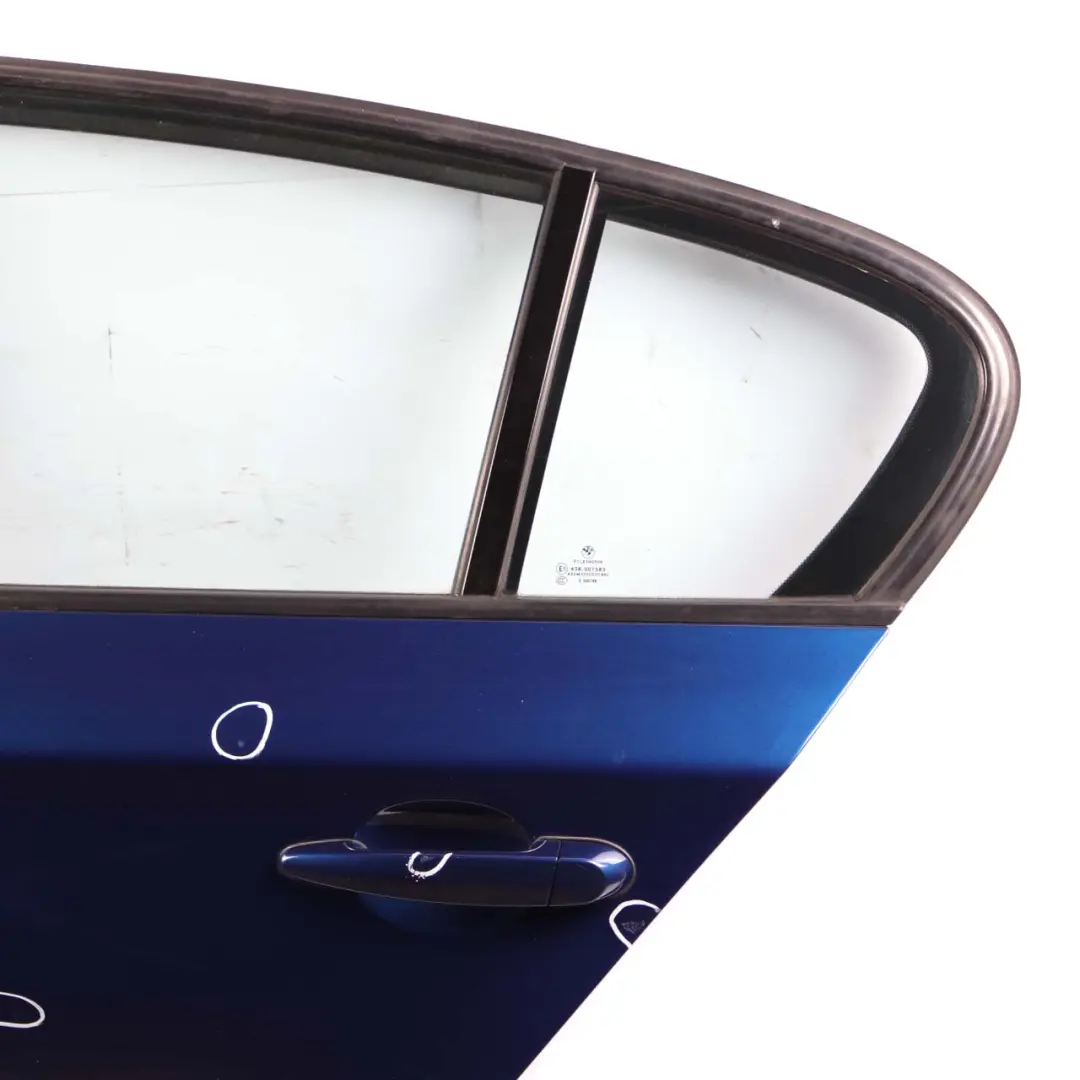 Door Rear Left N/S Le Mans Blau Blue Metallic - 381 to BMW 1 Series E87 3 with Part number 7191017 BMW 1 Series E87 3 Door Rear Left N/S Le Mans Blau Blue Metallic - 381 - SKU 7191017-LMB3 - Part number 7191017
