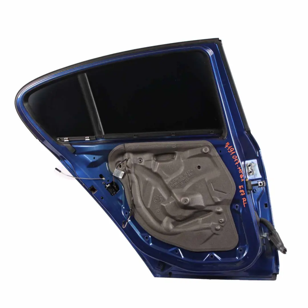 BMW E87 E87N Door Rear Left N/S Montegoblau Montego Blau Blue Metallic - A51 - SKU 7191017-MTB1 - Part number 7191017
