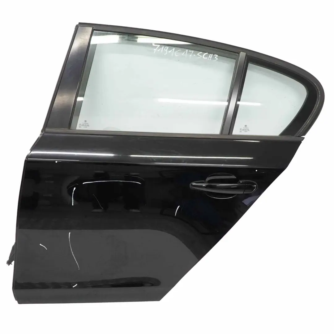 BMW E87 LCI Lato Conducente Porta Posteriore Sinistra Nero 2 - 668 - SKU 7191017-SCH3 - Numero di parte 7191017