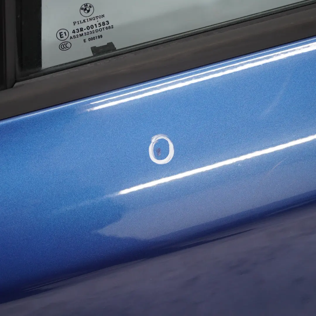 Puerta Trasera Izquierda Sydney Azul Blau Metalizado - A19 para BMW E87 con número de pieza 7191017 BMW E87 Puerta Trasera Izquierda Sydney Azul Blau Metalizado - A19 - SKU 7191017-SYD1 - Número de pieza 7191017