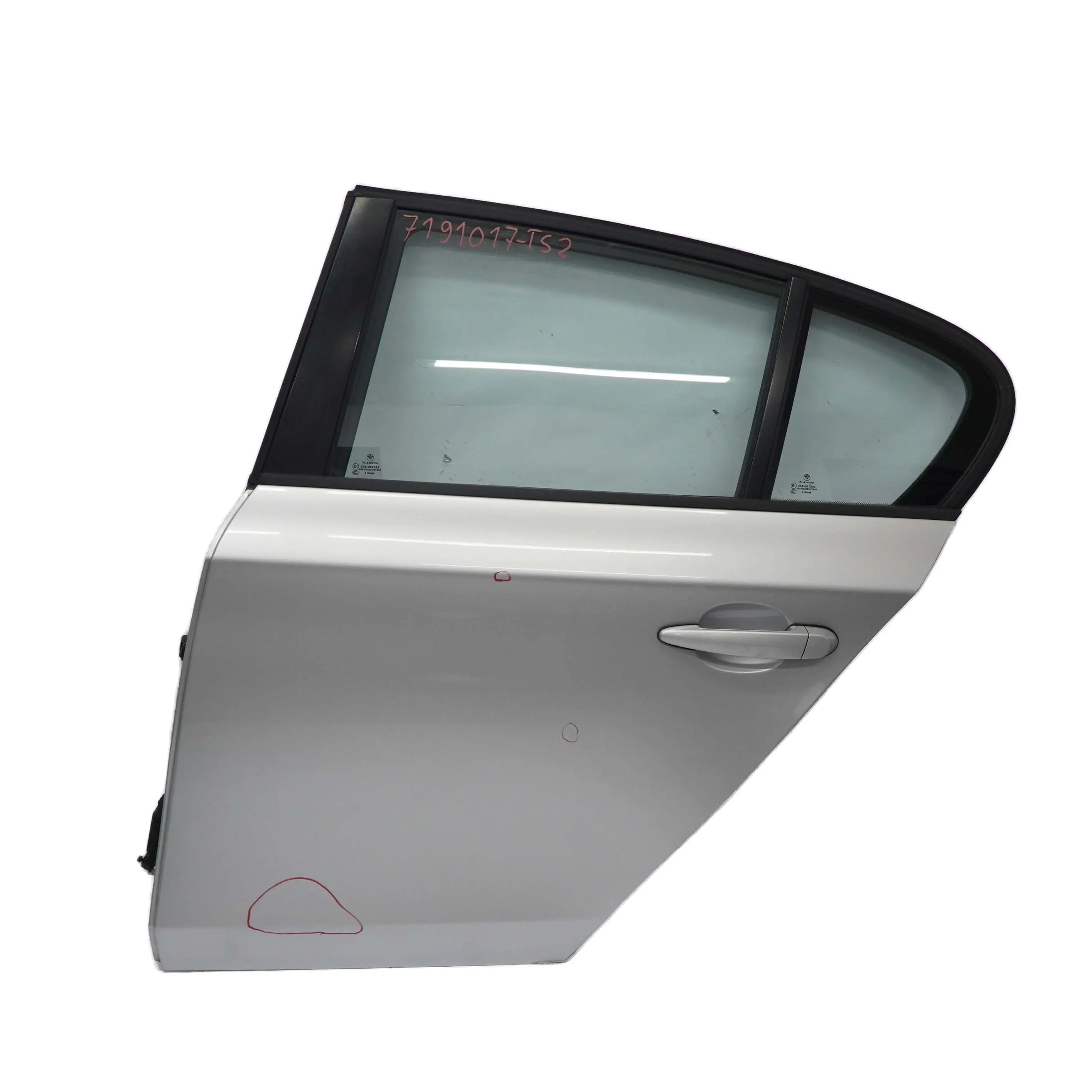 BMW E87 LCI Cote Conducteur Porte Arriere Gauche Argent Titane Metallise