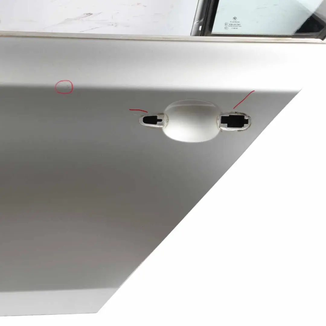 Door Rear Left N/S Titansilber Silber Silver Metallic - 354 to BMW E87 with Part number 7191017 BMW E87 Door Rear Left N/S Titansilber Silber Silver Metallic - 354 - SKU 7191017-TS6 - Part number 7191017