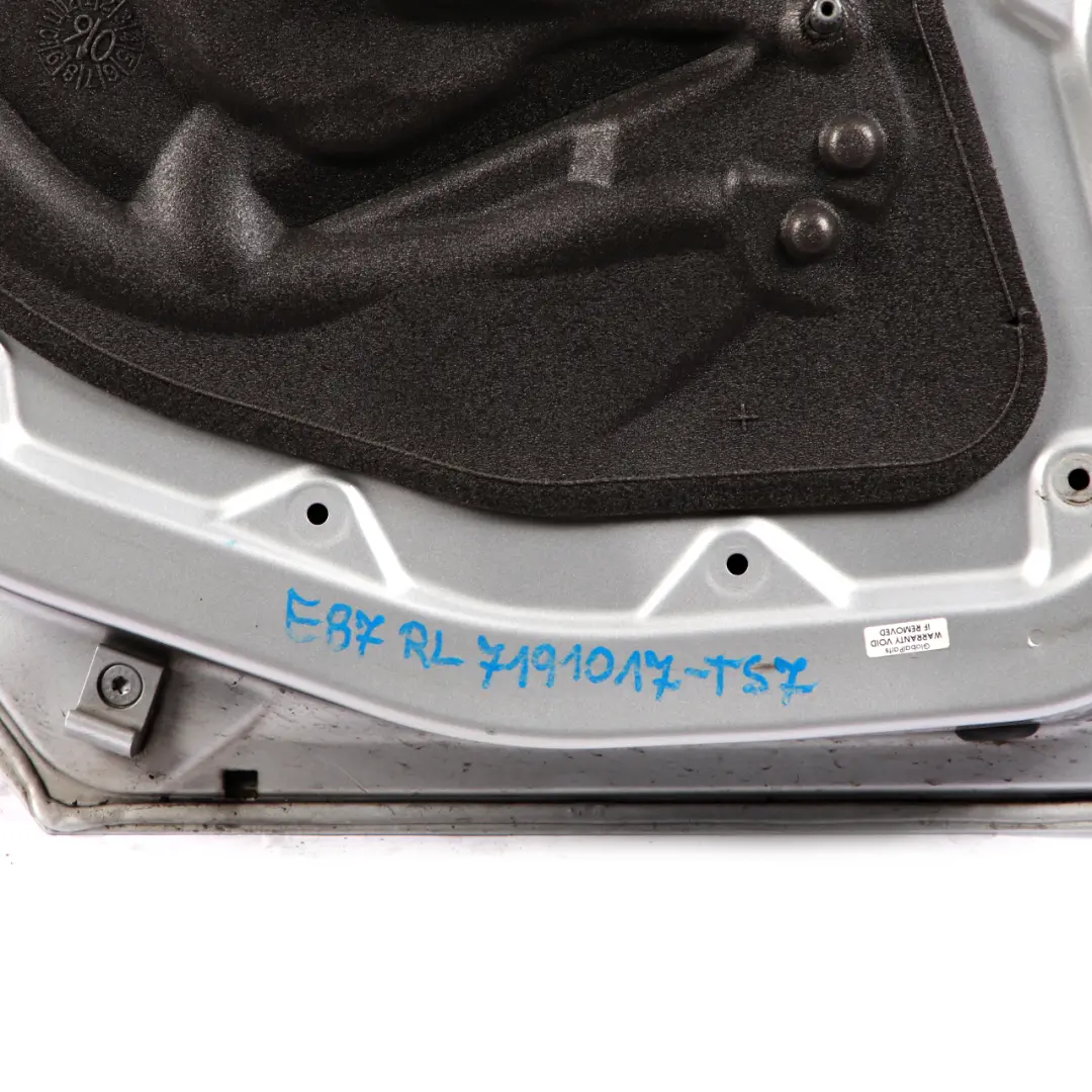 Door Rear Left N/S Titansilber Silber Silver Metallic - 354 to BMW 1 Series E87 7 with Part number 7191017 BMW 1 Series E87 7 Door Rear Left N/S Titansilber Silber Silver Metallic - 354 - SKU 7191017-TS7 - Part number 7191017