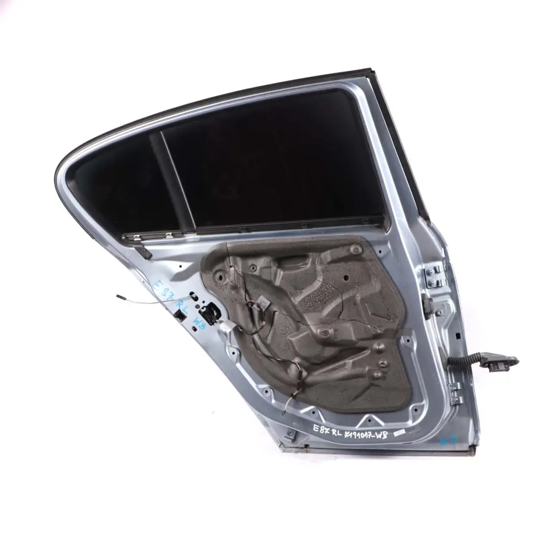 Door Rear Left N/S Bluewater Blue Water Metallic - 896 to BMW 1 Series E87 with Part number 7191017 BMW 1 Series E87 Door Rear Left N/S Bluewater Blue Water Metallic - 896 - SKU 7191017-WB - Part number 7191017
