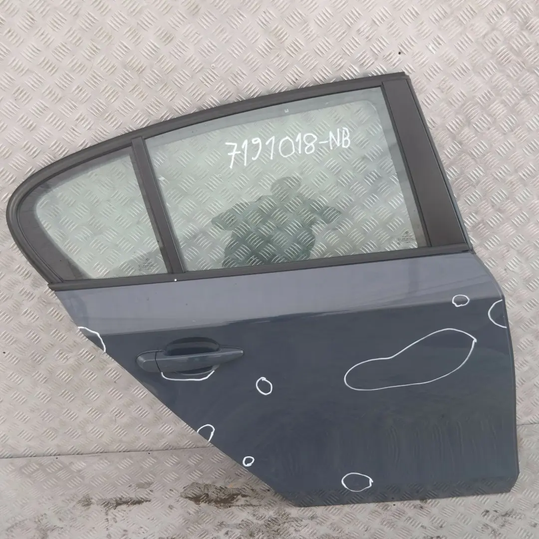 BMW 1 SERIES E87 E87N Door rear right O/S Montegoblau Montego Blue Metallic A51 - SKU 7191018-NB - Part number 7191018