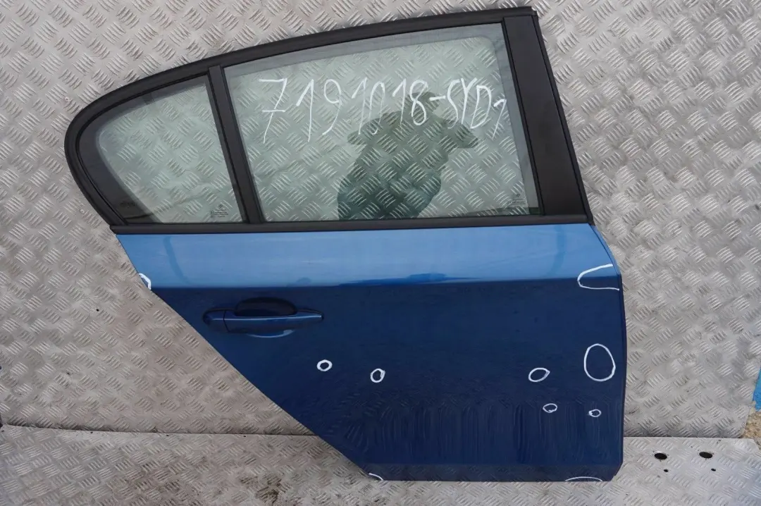 BMW 1 er E87 LCI Beifahrer Tür hinten rechts Sydneyblau Blau A19 - SKU 7191018-SYD1 - Teilenummer 7191018