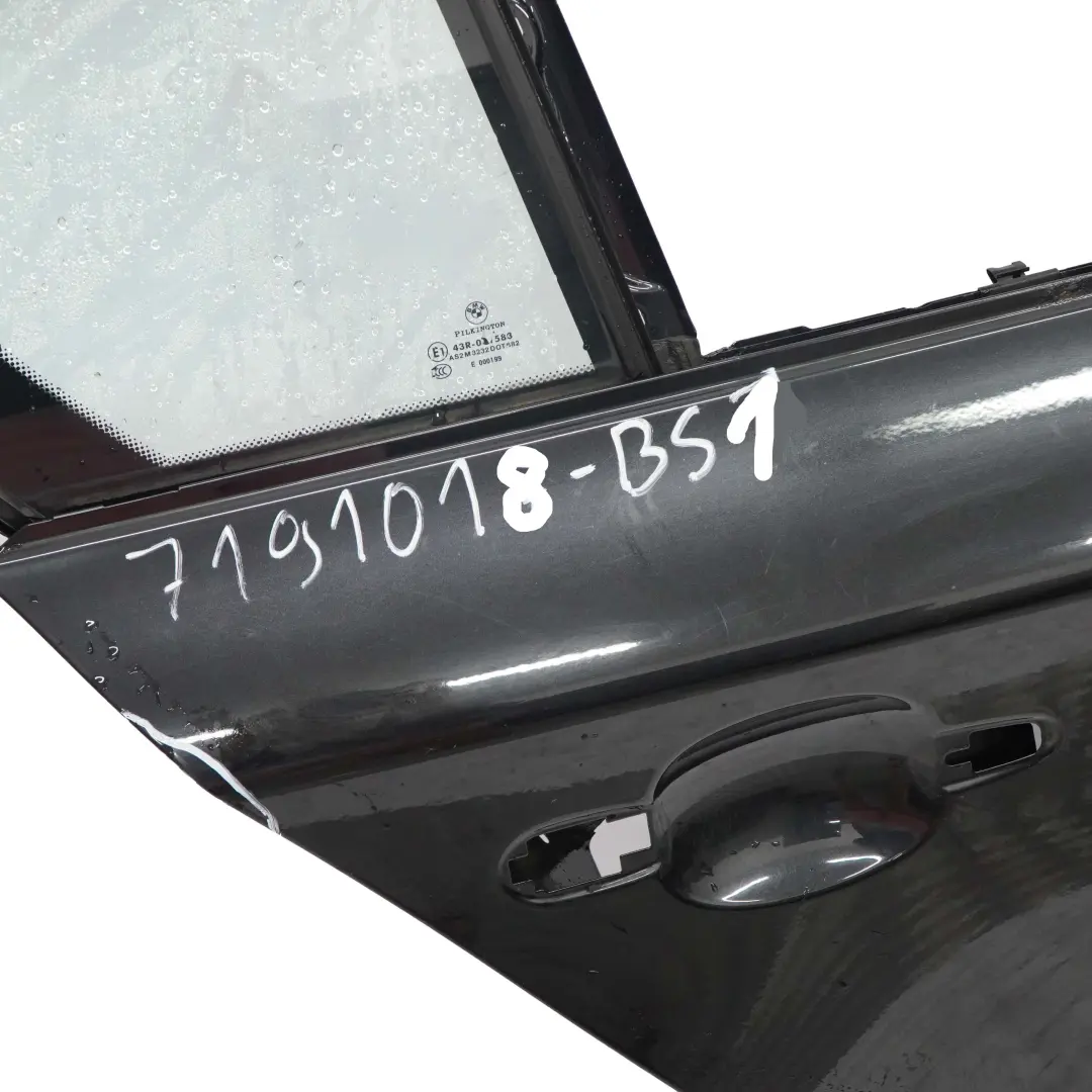 Door Rear Right O/S Black Sapphire Metallic - 475 to BMW 1 Series E87 1 with Part number 7191018 BMW 1 Series E87 1 Door Rear Right O/S Black Sapphire Metallic - 475 - SKU 7191018-BS1 - Part number 7191018