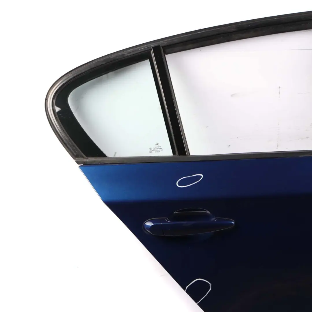Door Rear Right O/S Le Mans Blau Blue Metallic - 381 to BMW 1 Series E87 4 with Part number 7191018 BMW 1 Series E87 4 Door Rear Right O/S Le Mans Blau Blue Metallic - 381 - SKU 7191018-LMB4 - Part number 7191018