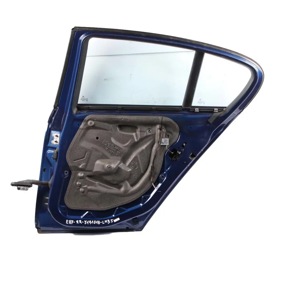 Door Rear Right O/S Le Mans Blau Blue Metallic - 381 to BMW 1 Series E87 5 with Part number 7191018 BMW 1 Series E87 5 Door Rear Right O/S Le Mans Blau Blue Metallic - 381 - SKU 7191018-LMB5 - Part number 7191018