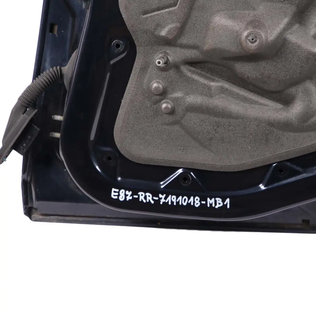 Door Rear Right O/S Monacoblau Monaco Blue Metallic - A35 to BMW 1 E87 with Part number 7191018 BMW 1 E87 Door Rear Right O/S Monacoblau Monaco Blue Metallic - A35 - SKU 7191018-MB1 - Part number 7191018