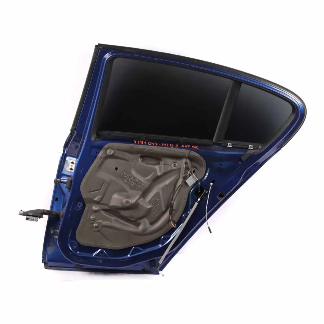 Door Rear Right O/S Montegoblau Montego Blue Metallic - A51 to BMW E87 E87N with Part number 41527191018 BMW E87 E87N Door Rear Right O/S Montegoblau Montego Blue Metallic - A51 - SKU 7191018-MTB3 - Part number 41527191018
