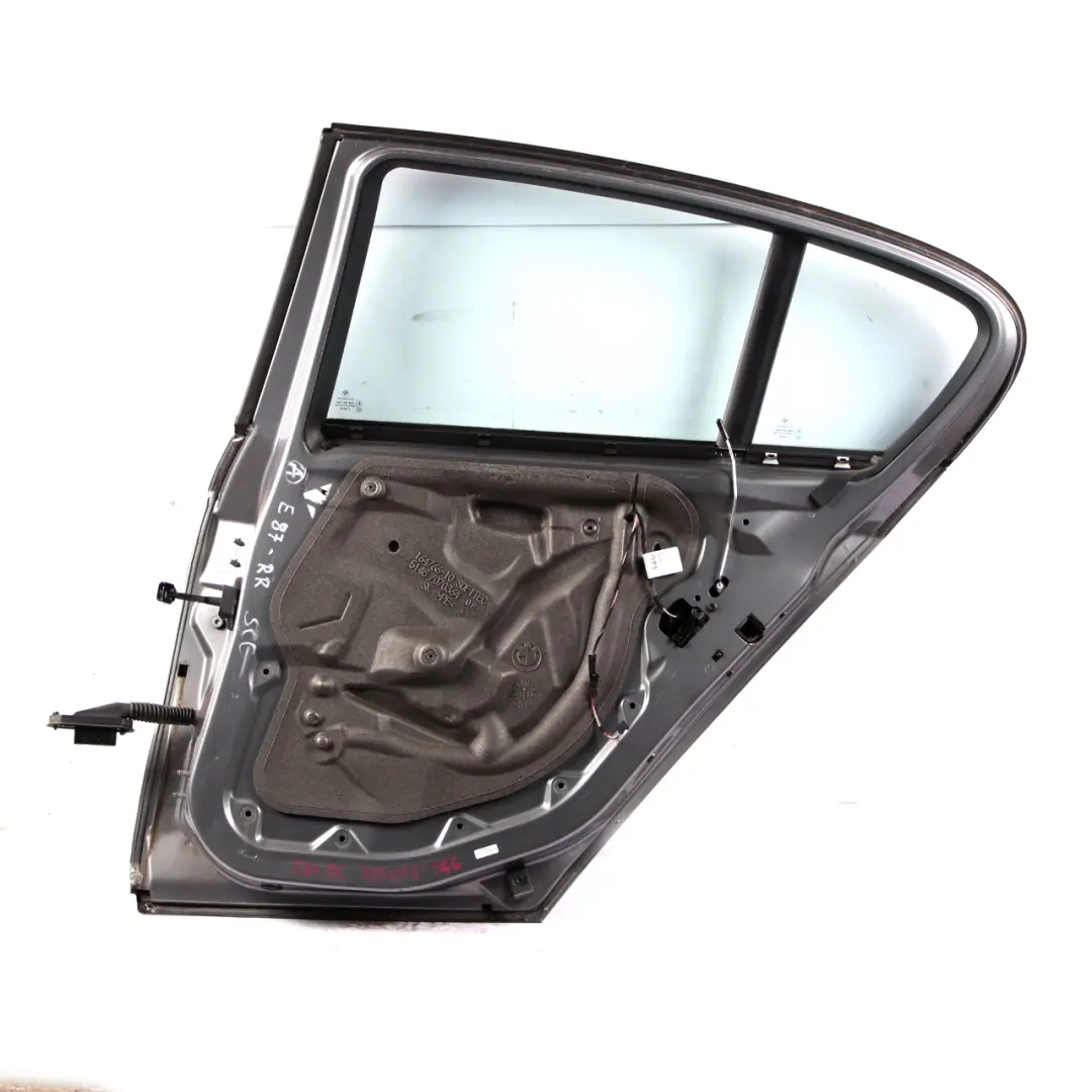 Door Rear Right O/S Spacegrau Space Grey Metallic - A52 to BMW 1 E87 with Part number 7191018 BMW 1 E87 Door Rear Right O/S Spacegrau Space Grey Metallic - A52 - SKU 7191018-SCG - Part number 7191018