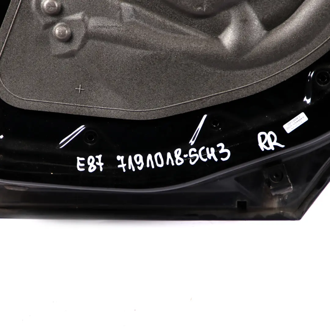Door Rear Right O/S Schwarz 2 Black - 668 to BMW 1 Series 3 E87 with Part number 7191018 BMW 1 Series 3 E87 Door Rear Right O/S Schwarz 2 Black - 668 - SKU 7191018-SCH3 - Part number 7191018