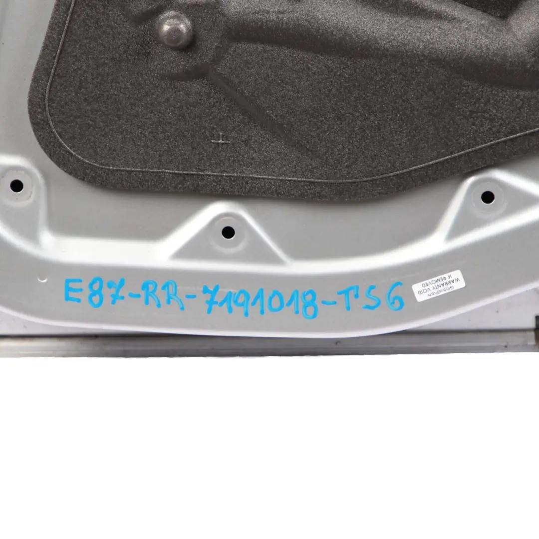 Door Rear Right O/S Titansilber Titan Silver Metallic - 354 to BMW 1 E87 6 with Part number 7191018 BMW 1 E87 6 Door Rear Right O/S Titansilber Titan Silver Metallic - 354 - SKU 7191018-TS6 - Part number 7191018