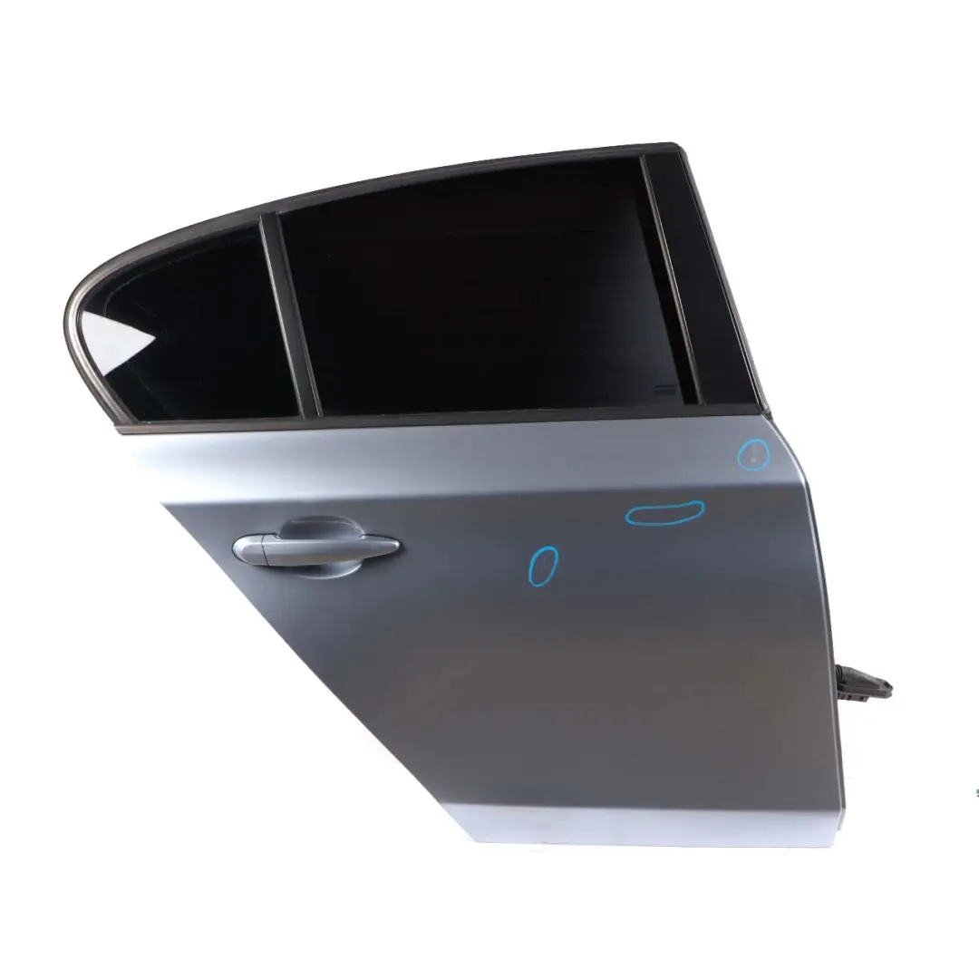 Door Rear Right O/S Bluewater Blue Water Metallic - 896 to BMW 1 Series E87 with Part number 7191018 BMW 1 Series E87 Door Rear Right O/S Bluewater Blue Water Metallic - 896 - SKU 7191018-WB - Part number 7191018