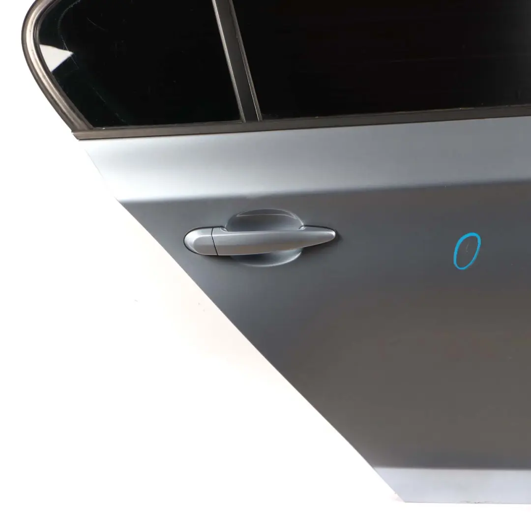 Door Rear Right O/S Bluewater Blue Water Metallic - 896 to BMW 1 Series E87 with Part number 7191018 BMW 1 Series E87 Door Rear Right O/S Bluewater Blue Water Metallic - 896 - SKU 7191018-WB - Part number 7191018