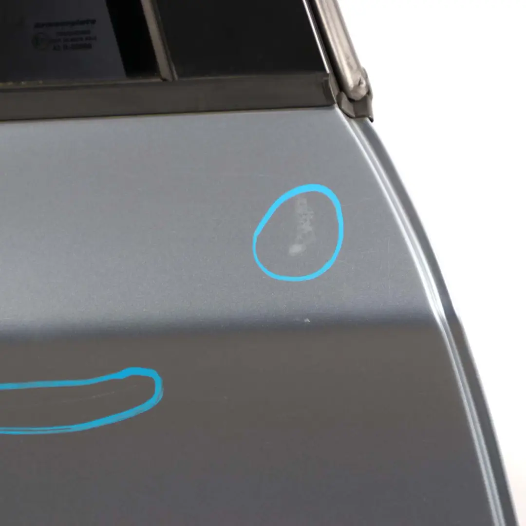 Door Rear Right O/S Bluewater Blue Water Metallic - 896 to BMW 1 Series E87 with Part number 7191018 BMW 1 Series E87 Door Rear Right O/S Bluewater Blue Water Metallic - 896 - SKU 7191018-WB - Part number 7191018