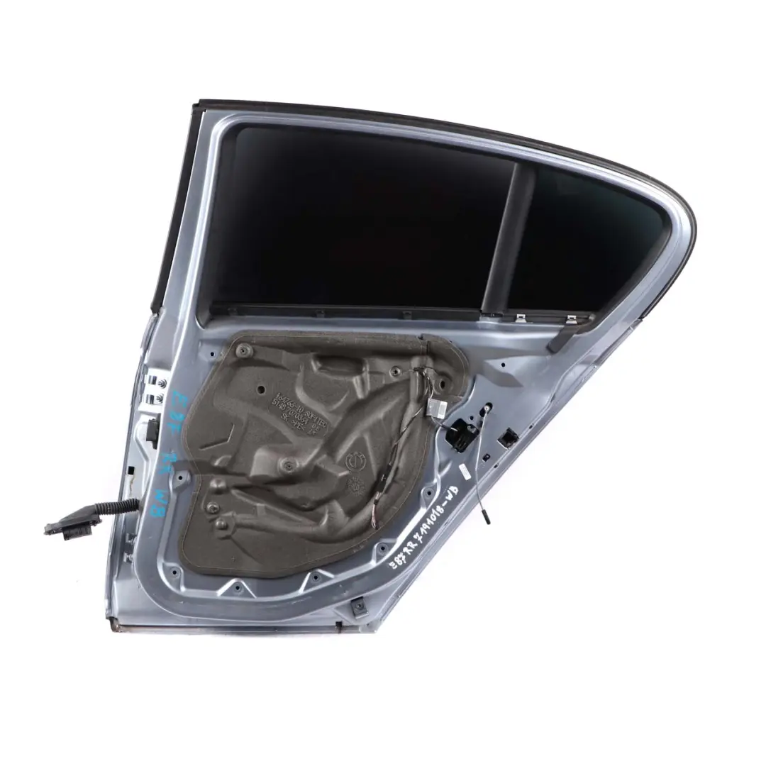 Door Rear Right O/S Bluewater Blue Water Metallic - 896 to BMW 1 Series E87 with Part number 7191018 BMW 1 Series E87 Door Rear Right O/S Bluewater Blue Water Metallic - 896 - SKU 7191018-WB - Part number 7191018