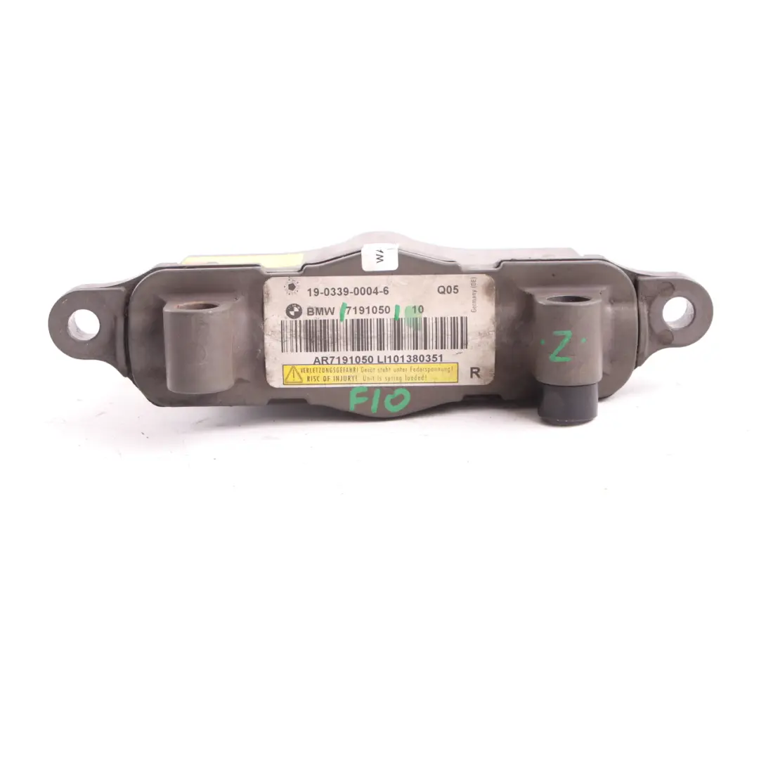 Actionneur De Capot Moteur BMW F10 F11 Protection Piétonne Droit pour à propos du numéro de pièce 7191050 Actionneur De Capot Moteur BMW F10 F11 Protection Piétonne Droit - SKU 7191050 - Numéro de pièce 7191050