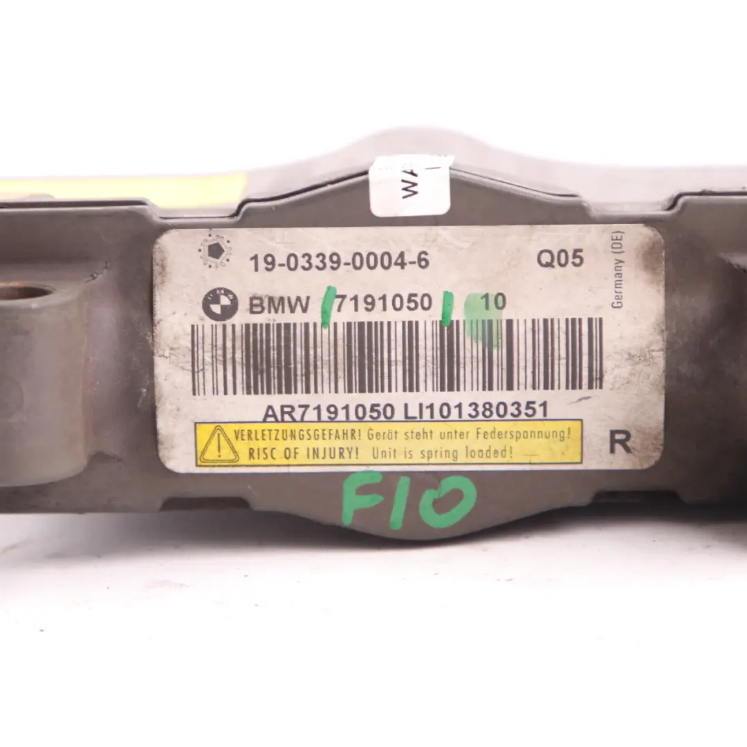  Attuatore Cofano Motore BMW F10 F11 Protezione Pedoni Destro - SKU 7191050 - Numero di parte 7191050