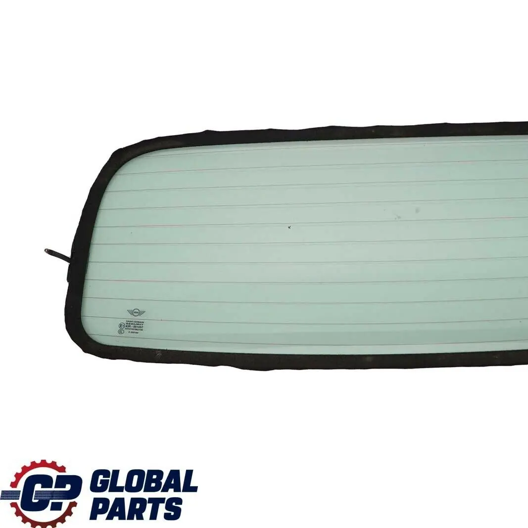 Ventana Trasera Techo Convertible Plegable Vidrio AS2 para Mini Cooper R57 Cabrio con número de pieza 7191145 Mini Cooper R57 Cabrio Ventana Trasera Techo Convertible Plegable Vidrio AS2 - SKU 7191145-3 - Número de pieza 7191145