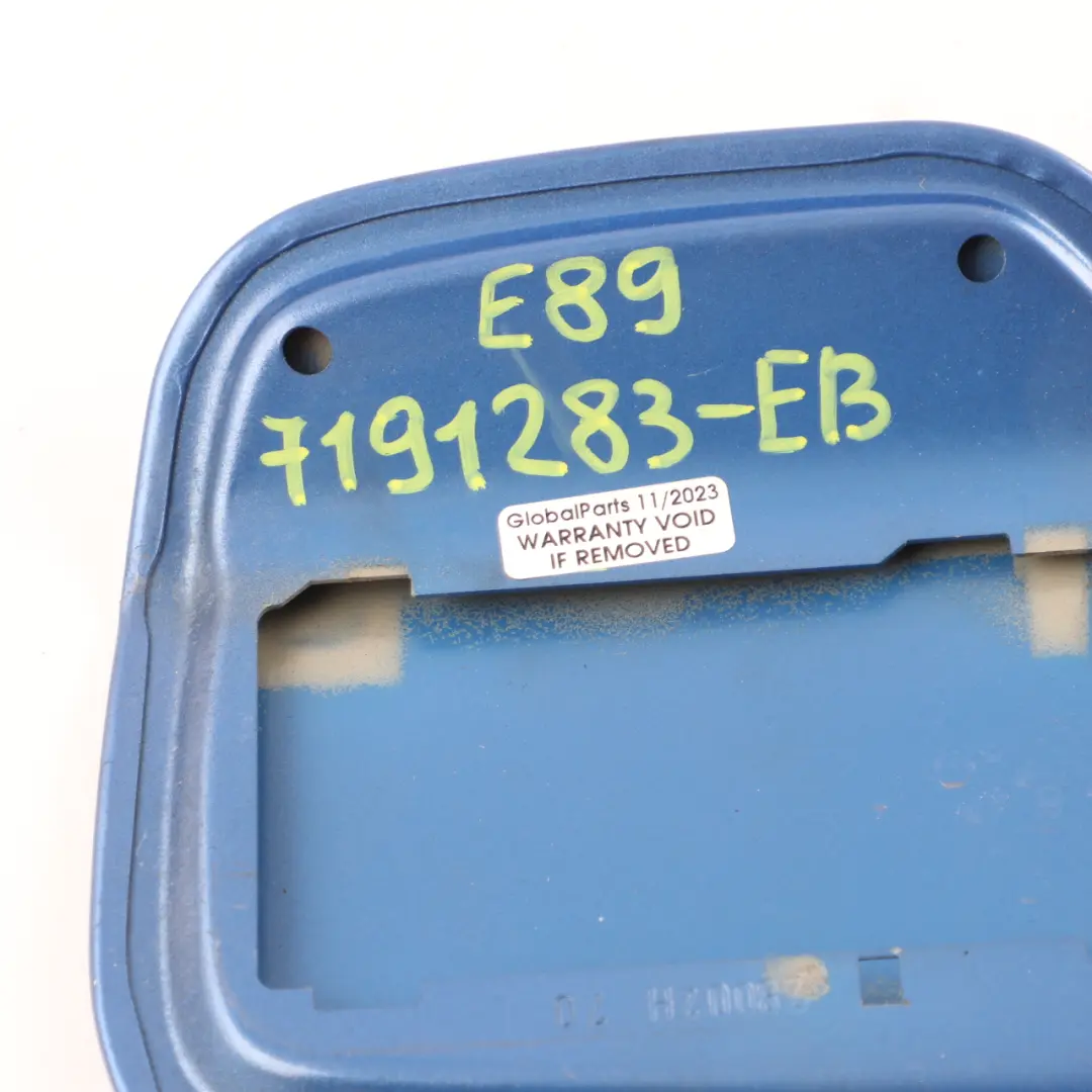 Fill In Flap Fuel Cover Estorilblau Estoril Blue - B45 to BMW Z4 Series E89 with Part number 7191283 BMW Z4 Series E89 Fill In Flap Fuel Cover Estorilblau Estoril Blue - B45 - SKU 7191283-EB - Part number 7191283