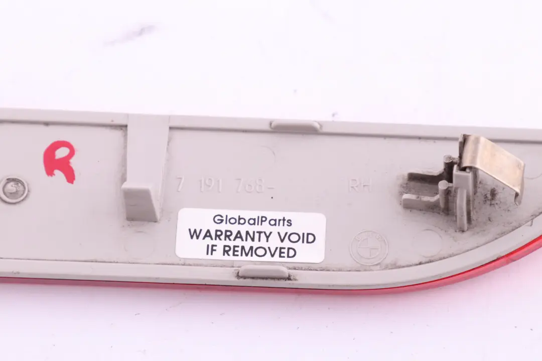 BMW Z4 E89 Cabrio Roadster Reflector Parachoques Trasero Derecho - SKU 7191768 - Número de pieza 7191768