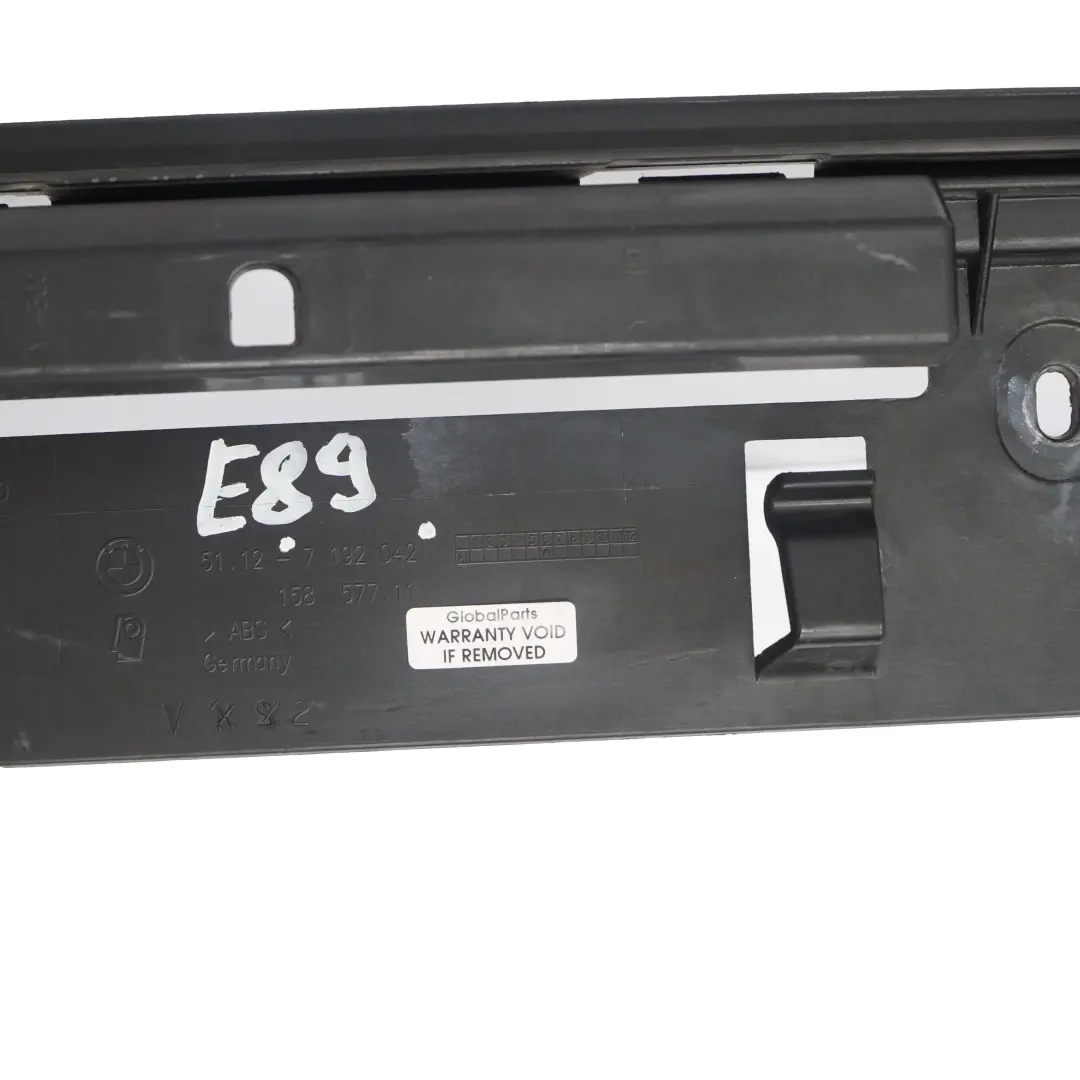 BMW Z4 Series E89 Convertible Rear Bumper Centre Guide Trim Panel - SKU 7192042 - Part number 7192042