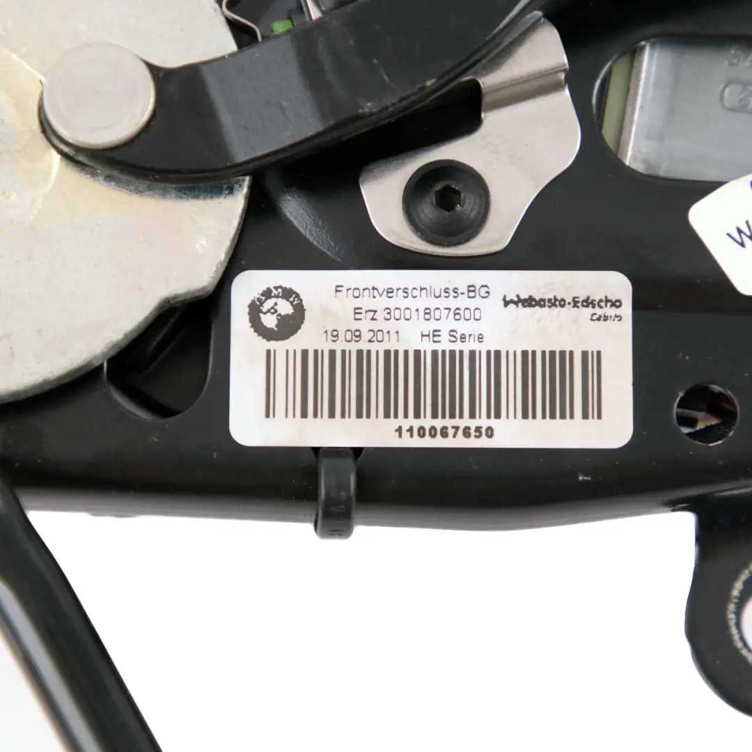 Système Verrouillage Conduite Convertible Mécanisme Verrouillage Toit pour BMW Z4 E89 à propos du numéro de pièce 7192496 BMW Z4 E89 Système Verrouillage Conduite Convertible Mécanisme Verrouillage Toit - SKU 7192496 - Numéro de pièce 7192496