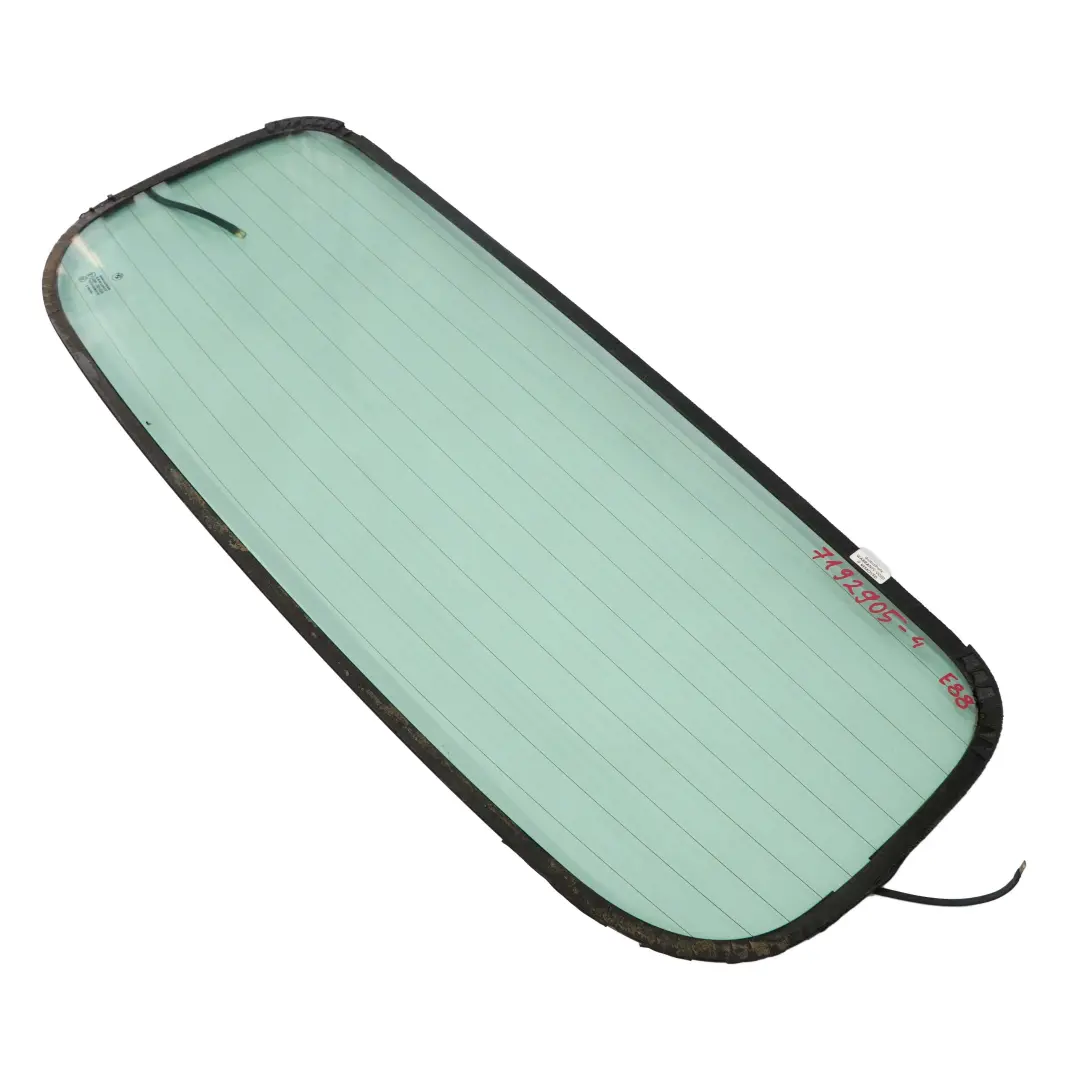 Cristal Trasero Descapotable Cabrio Plegable Acristalamiento Verde AS2 para BMW E88 con número de pieza 7192905 BMW E88 Cristal Trasero Descapotable Cabrio Plegable Acristalamiento Verde AS2 - SKU 7192905-4 - Número de pieza 7192905