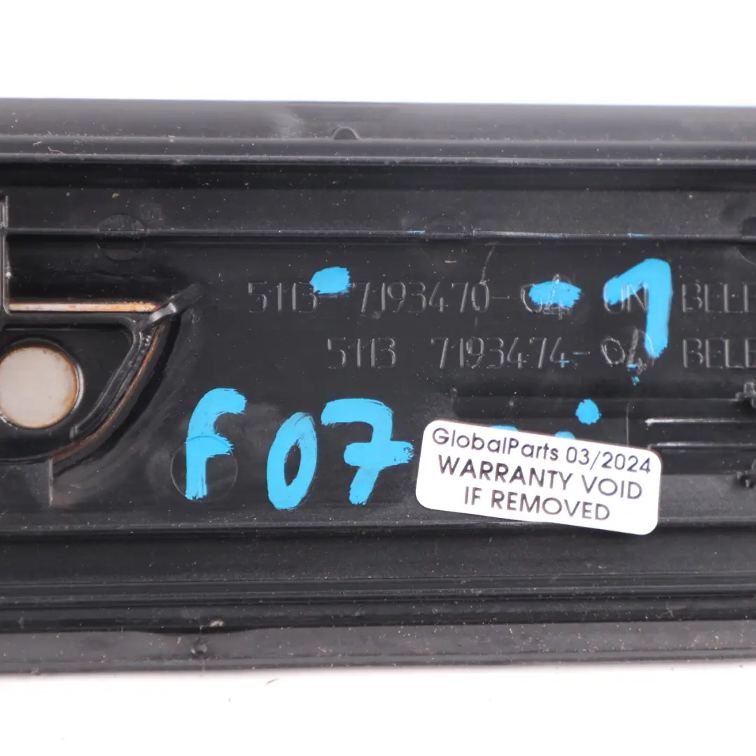 BMW F07 GT Coperchio Porta Ingresso Anteriore Destra Striscia Pannello - SKU 7193470-1 - Numero di parte 7193470