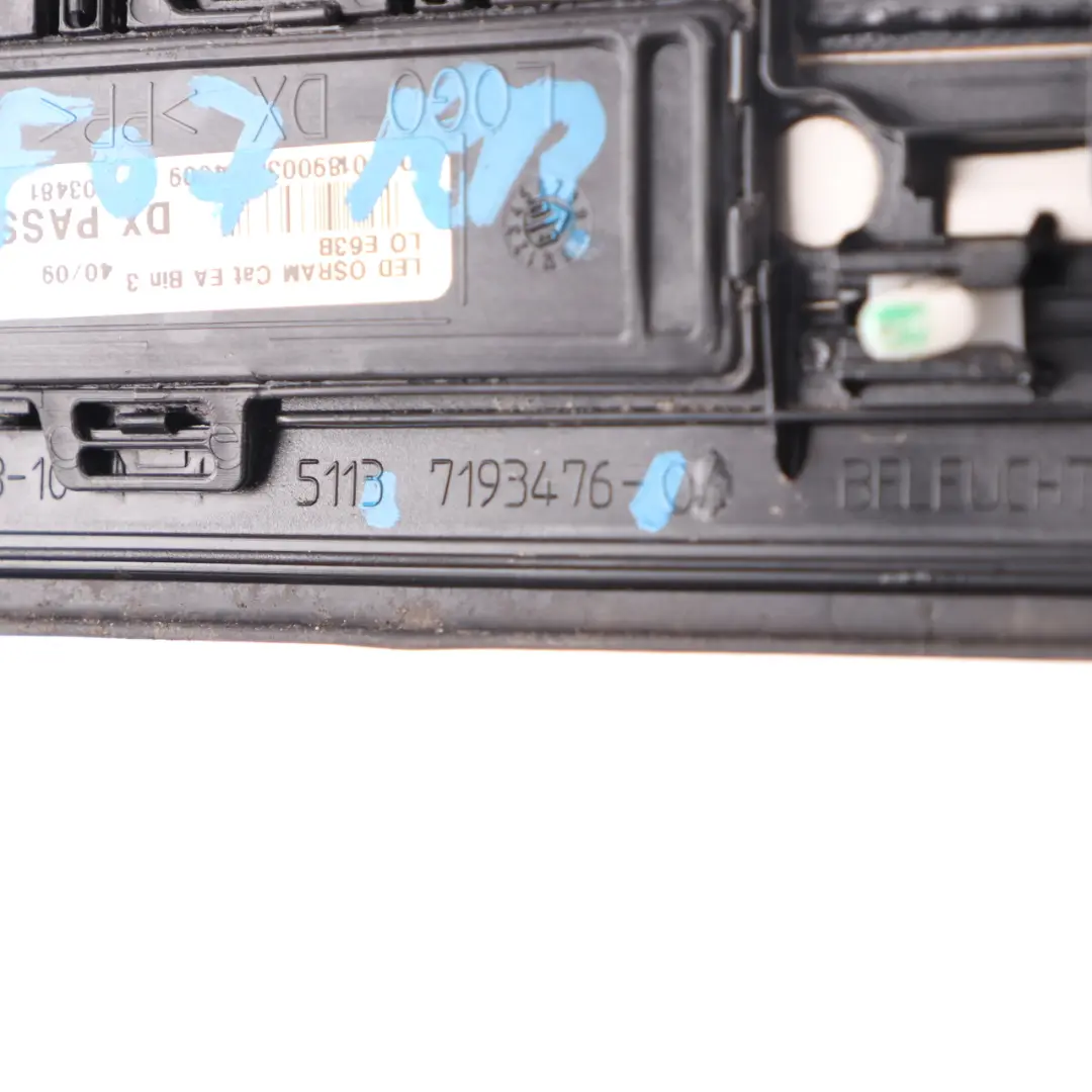 Trim Entrance Sill Strip Illuminated Rear Right O/S to Cover BMW F07 GT with Part number 7193476 Cover BMW F07 GT Trim Entrance Sill Strip Illuminated Rear Right O/S - SKU 7193476 - Part number 7193476