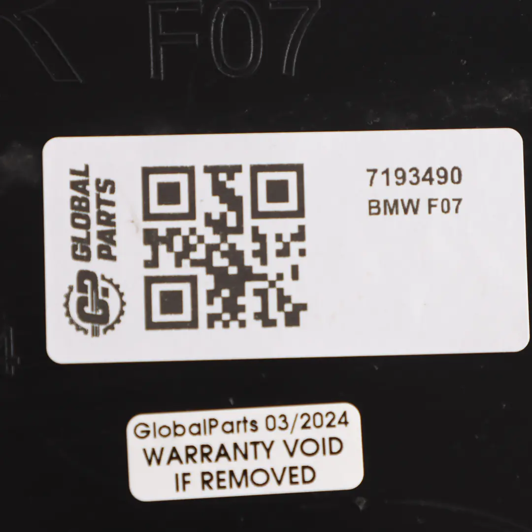 Cubierta Depósito BMW F07 GT Tapa Protección Inferior Derecha Panel para con número de pieza 7193490 Cubierta Depósito BMW F07 GT Tapa Protección Inferior Derecha Panel - SKU 7193490 - Número de pieza 7193490