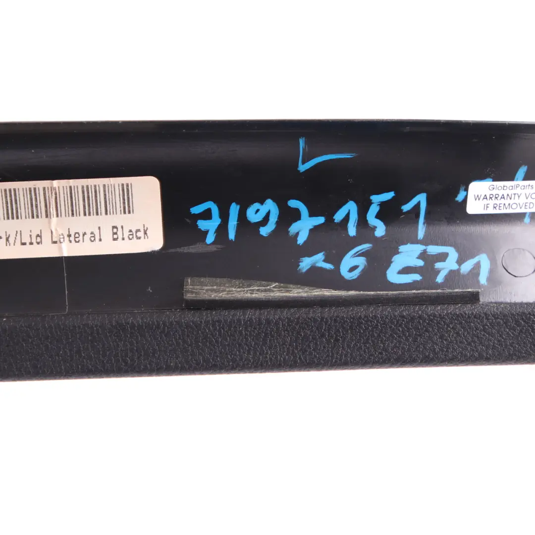 Trunk Lid Panel Rear Left N/S Tailgate Trim Cover Black 7175855 to BMW X6 E71 with Part number 7197151 BMW X6 E71 Trunk Lid Panel Rear Left N/S Tailgate Trim Cover Black 7175855 - SKU 7197151 - Part number 7197151