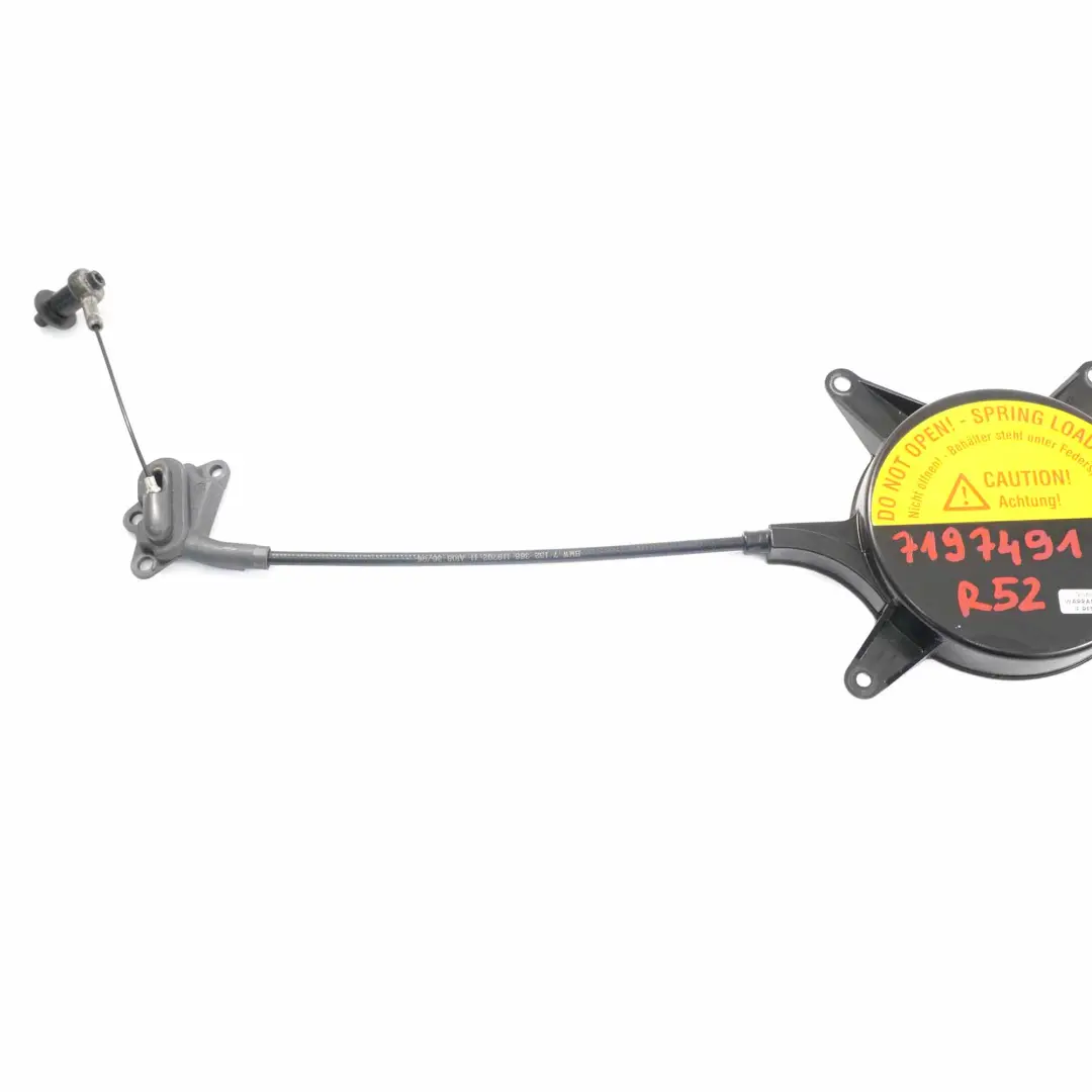 Retractor Trunk Lid Closing System Lock to Mini Cabrio R52 with Part number 7197491 Mini Cabrio R52 Retractor Trunk Lid Closing System Lock - SKU 7197491 - Part number 7197491